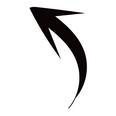 Black Arrow Png curved