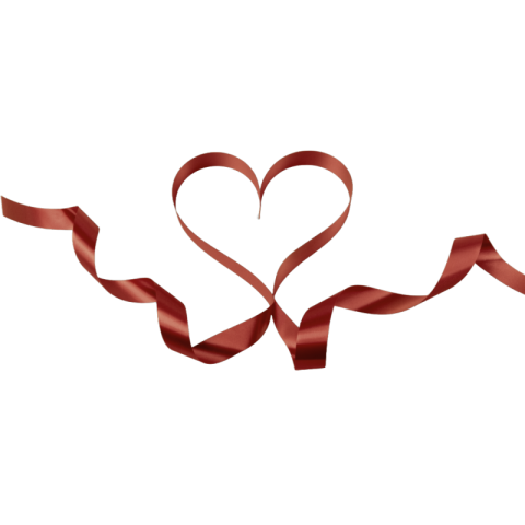 Heart shape ribbon png