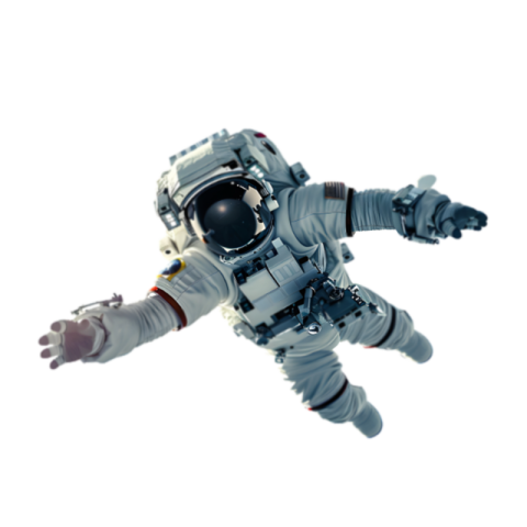 Astronaut floating in space png image download