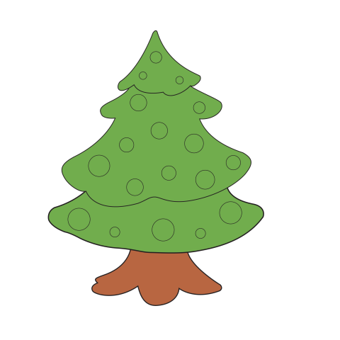 Cartoon christmas tree png